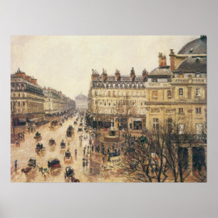 Poster Lugar du Teatro Francais, chuva de Paris por