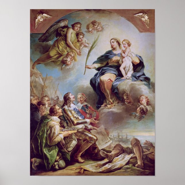 Pôster Luís XIII Dedicando a Igreja (Frente)