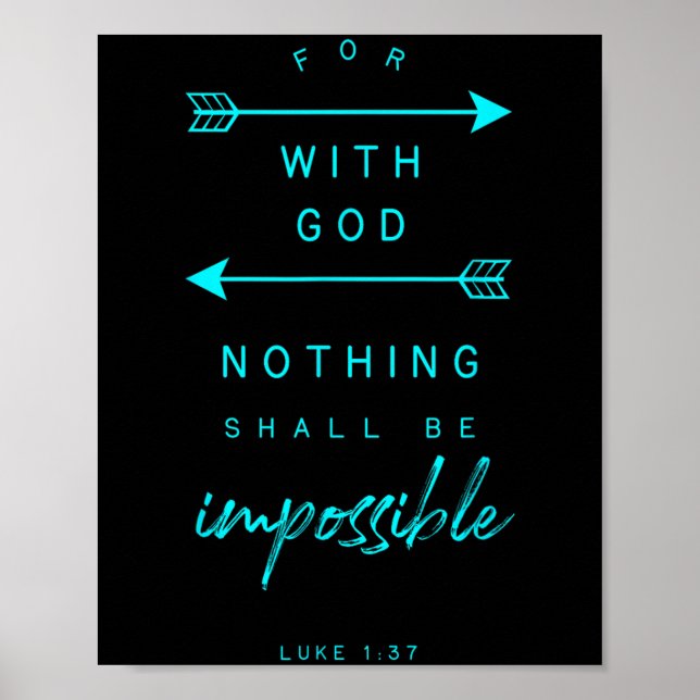 Poster Luke 137 com Deus - Bíblia Impossível - Versa Cita (Frente)