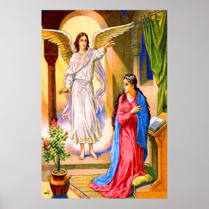 Pôster Luke 1:26-38 Gabriel traz notícias para Mary poste