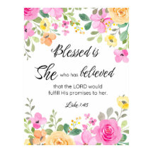 Luke 1:45 Abençoado é Ela, Escritura de Escritura