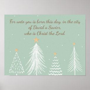 Poster Luke 2:11 Escritura para a Bíblia de Natal Verso 