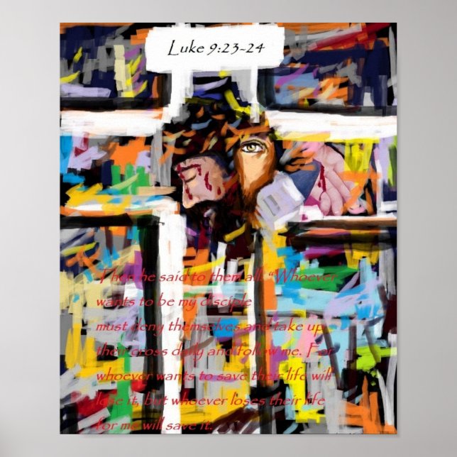 Poster Luke 9:23-24 (Frente)