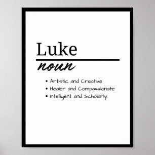 Poster Luke, Menino Definição de Nome Personalizado