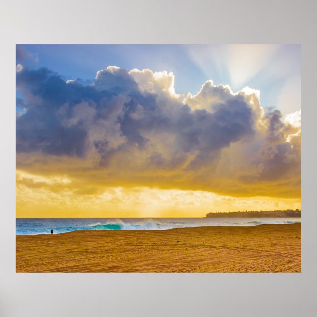 Poster Lumahai Beach, Kauai, Havaí (Frente)