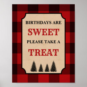 Poster Lumberjack Birthdays São Doce Sinal De Tratamento