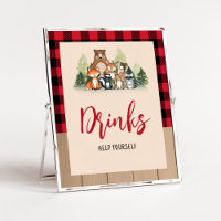 Lumberjack Chá de fraldas Woodland Bebidas