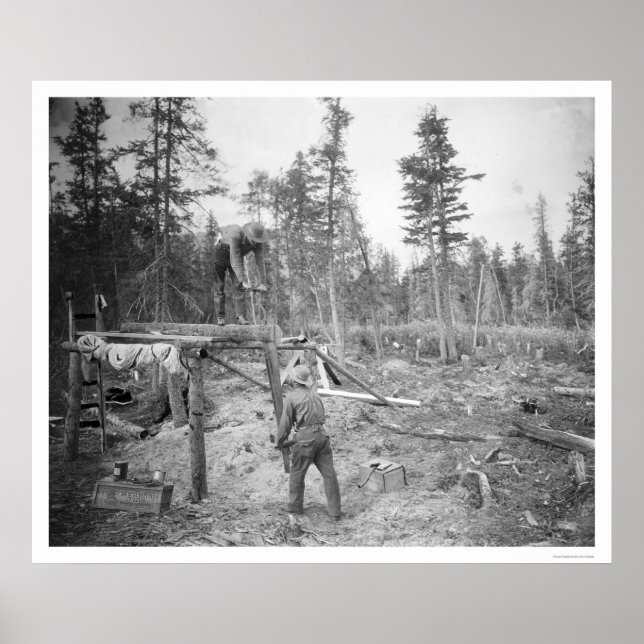 Pôster Lumberjacks no Alasca 1916 (Frente)