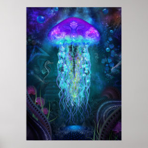 Poster Luminescent das medusa