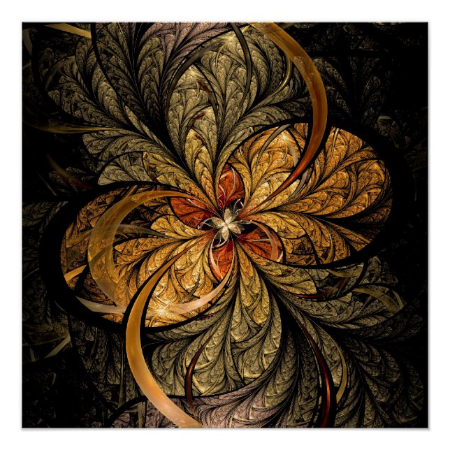 Pôster Luminosa Deixa Arte Fractal (Frente)