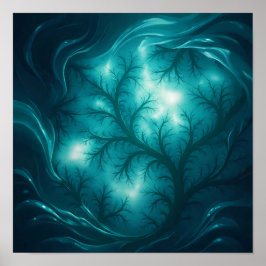 Poster Luminous Flow Fractal Wallpaper and Art Print