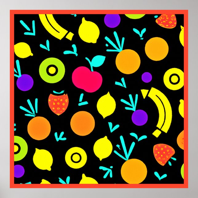 Poster Luminous Fruta Fiesta (Frente)