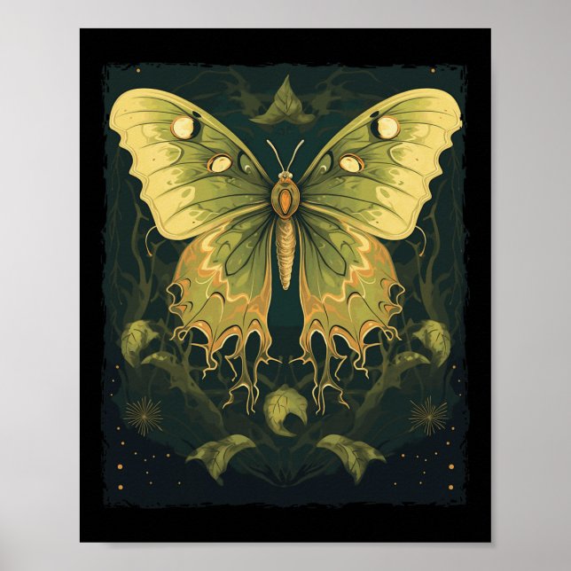 Poster Luna Moth Halloween Figurume Halloween (Frente)