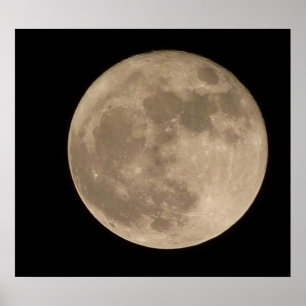 Poster lunar da Lua cheia da astronomia do