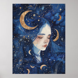 Poster Lunar Dreamscape Spiral