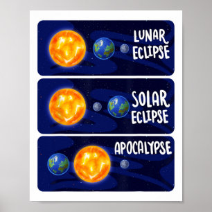 Poster Lunar Eclipse Solar Apocalypse Astrologia M