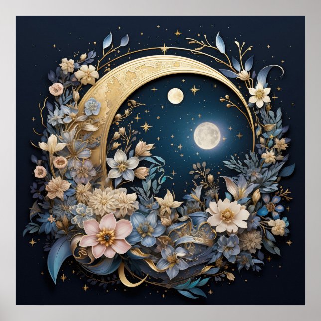 Poster Lunar Garden Wreath (Frente)