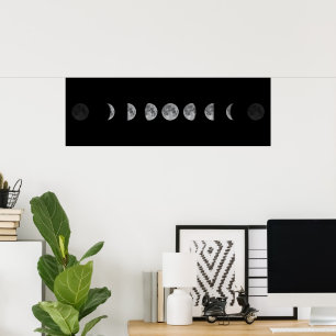 Poster Lunar Moon Fases Celestiais