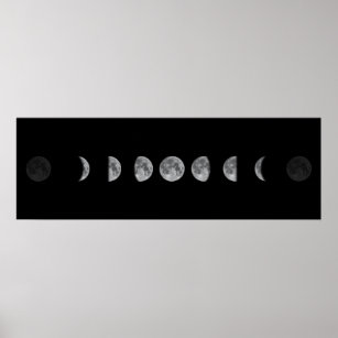 Poster Lunar Moon Fases Celestiais