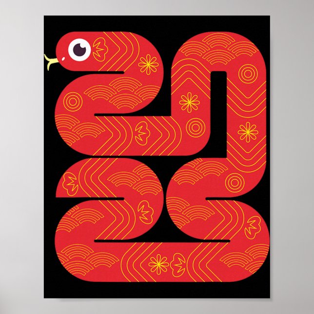 Poster Lunar New Year 2025 - Year Of The Snake  (Frente)