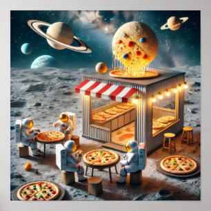 Poster Lunar Pizza Comprar Design - Aventura de Jantar Có