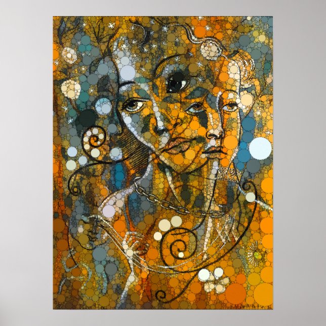 Poster Lunaris, Infinity Dots by After Francis Picabia (Frente)