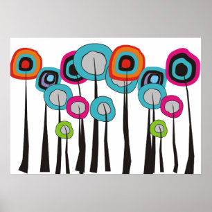 Poster lunático IV da arte das flores