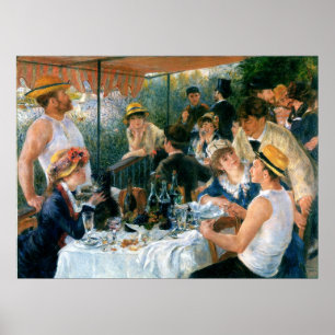 Pôster Luncheon do Partido Barco de Renoir (1881)
