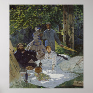 Pôster Luncheon on the Grass, Painel Central (1865)