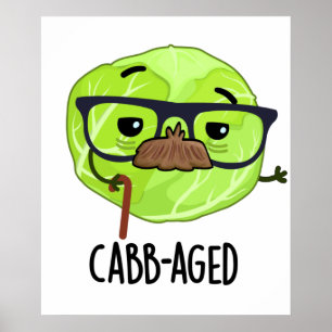 Poster Lúpulo de Veggie Velha Engraçado, de Cabeça, de Ca