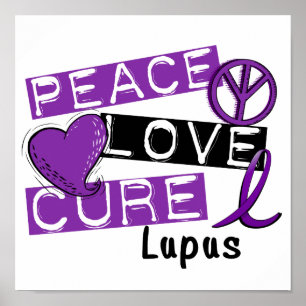 Poster Lúpus da cura do amor da paz