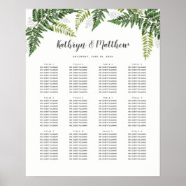 Poster Lush Fern Tropical Botanical Wedding Suite