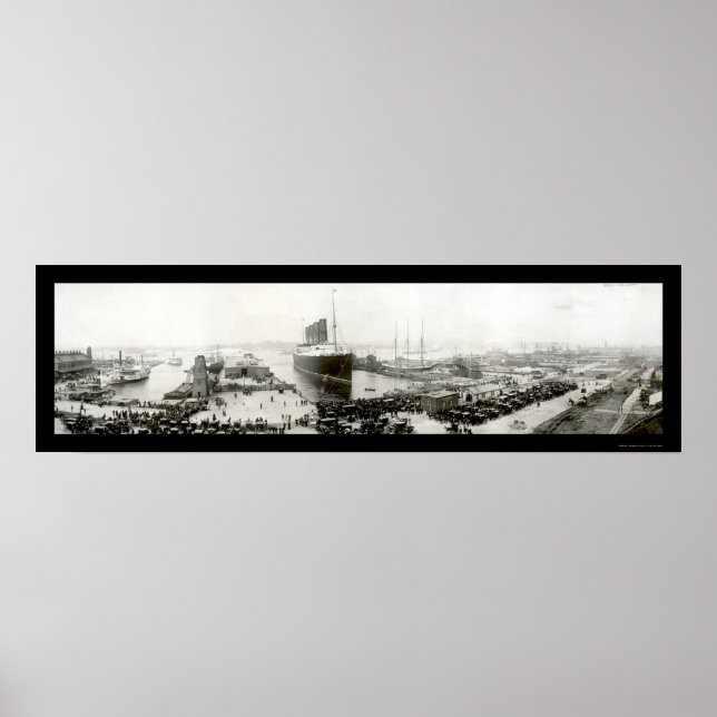 Pôster Lusitânia Fim da Viagem Foto 1907 (Frente)