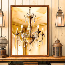 Lustre Shabby Chic Antigo Arte de Parede