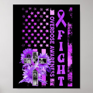 Poster Luta contra a bandeira dos EUA Sobredosagem cristã