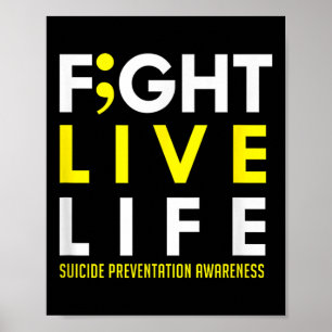 Poster Luta Contra a Consciência Mental Semicolon