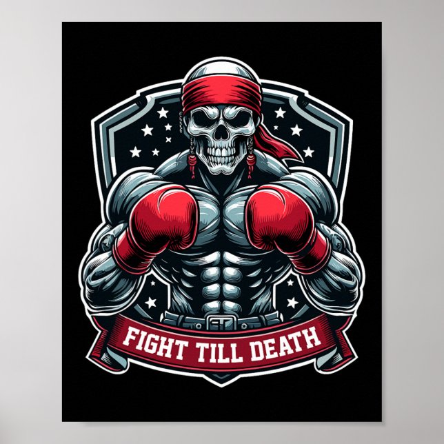 Poster Luta contra a morte até o esqueleto Boxer Hardware (Frente)
