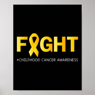 Poster Luta contra a Ouro de Consciência de Canceres para