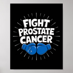 Poster Luta Contra A Próstata Cancer Azul Fita Em Boxão