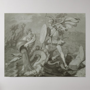 Pôster Luta contra Aquiles com o rio Scamander