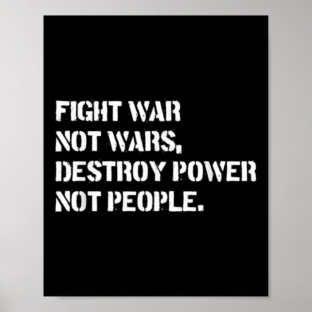Poster Luta contra as guerras e não destruir o poder não  (Frente)