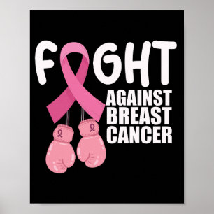 Poster Luta Contra o Câncer de Mama Conscientização do Câ