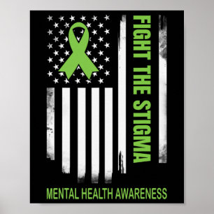 Poster Luta Contra O Estigma Pela Consciência Da Saúde Me