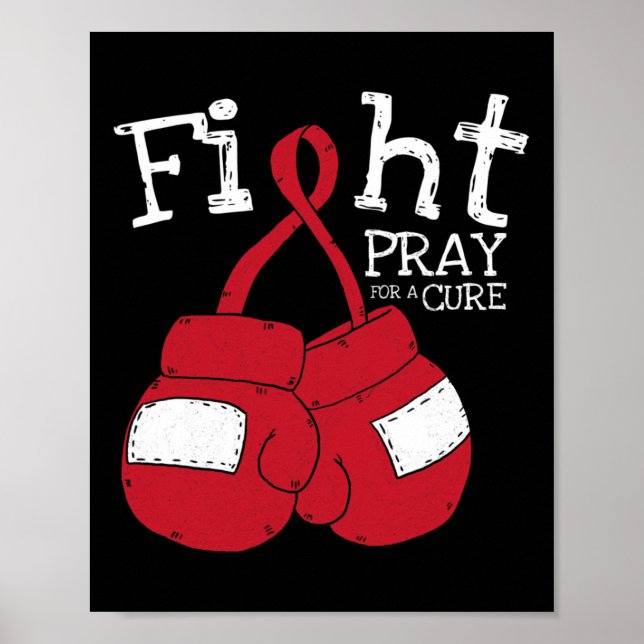 Poster Luta contra o VIH/SIDA Cérebro Aneurísmo Causado A (Frente)