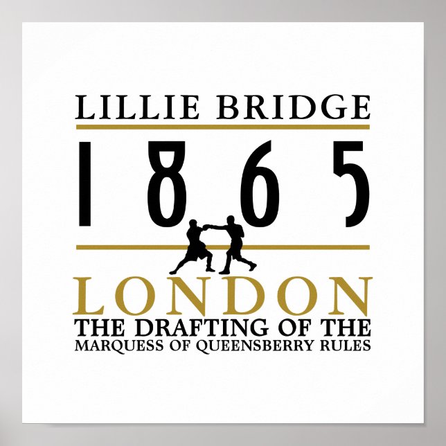 Poster Luta de Boxin, Regras de Queensberry (Frente)