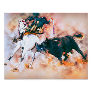 Pôster Luta de Espanhas de Vintage