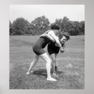 Poster Luta de Gatos, início dos anos 1900