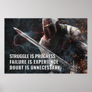 Poster Luta é Progresso - Motivação
