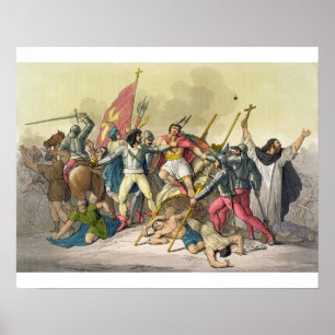 Pôster Luta entre indianos e Conquistadors locais (col