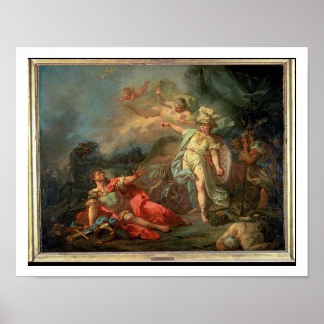 Pôster Luta entre Marte e Minerva, 1771 (petróleo em c (Frente)